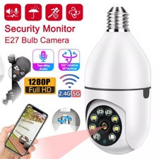 SmartHome Security 2X 360  1280P E27 Light Bulb Camera 2.4GWiFi IR Night Wireles