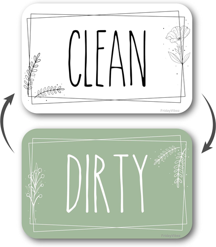 Double-Sided Dishwasher Magnet Clean Dirty Sign, Clean and Dirty Magnet for Dish - Picture 12 of 12