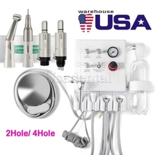 Dental Portable Turbine Unit w/Weak Suction Fit Air Compressor/ Handpiece Kit