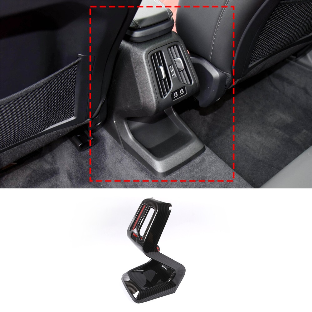 ABS Carbon Rear Air Condition Vent Frame Trim Accessories Kit For BMW X1 2023-24