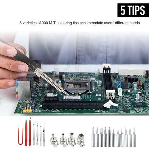 2 In1 Rework Soldering Station Hot Air Gun Desoldering Digital Welding Solder AU - Picture 4 of 6