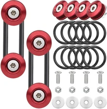 8PCS Red Bumper Quick Release Front Rear Bumper Fastener Trunk Fender clip kits