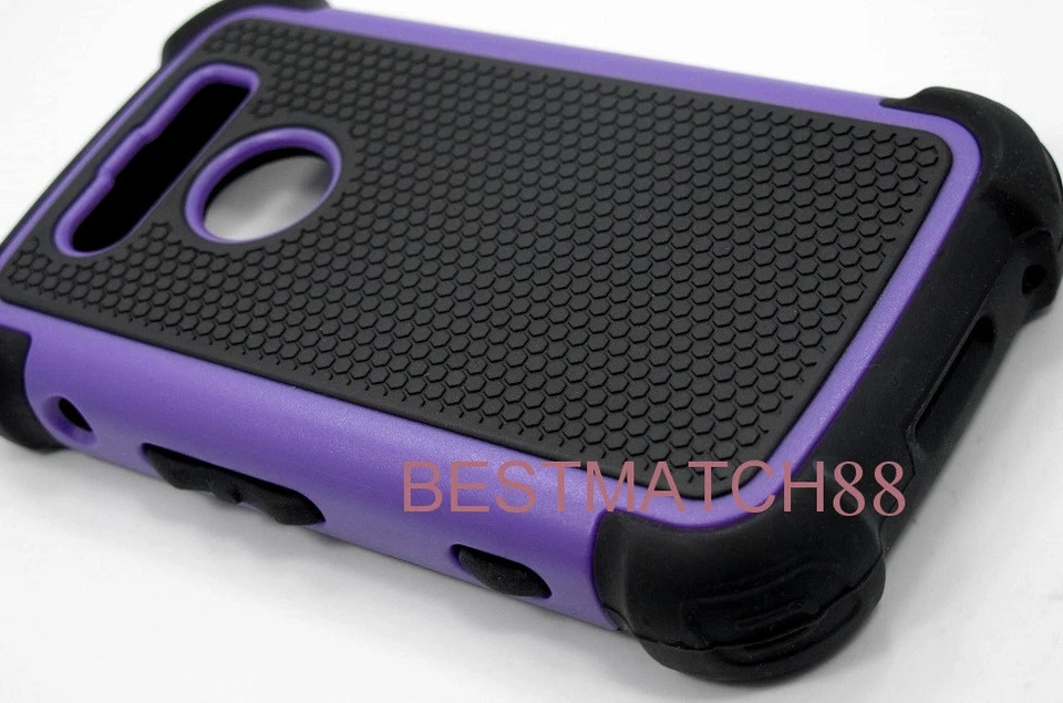 para BlackBerry Torch 9850 / 9860 púrpura triple capas duro y suave estuche ladrón Foto 4 de 4