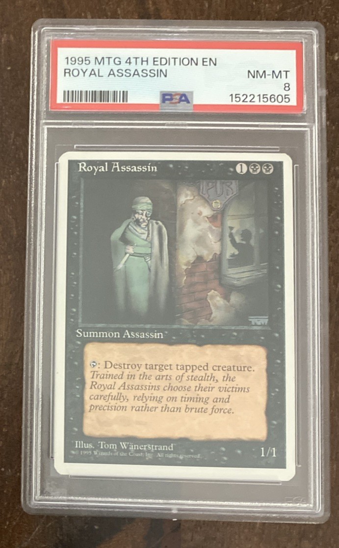 Magic: The Gathering (MTG) - Royal Assassin - 4th Edition - PSA 8, NM-MT