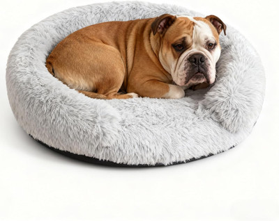 Calming Dog Bed for Small Medium Dogs, Anti-Anxiety Donut Washable Puppy Bed Ort