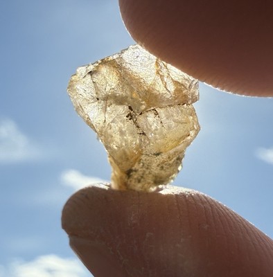 Light Golden Brazilian Phenakite/Phenacite Crystal, 1.08 Grams, 5.4 Carats