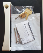 Pella XO Clad Wood Sliding Door Poplar White Exterior Handle Set - New w/Parts