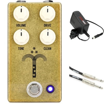 JHS Morning Glory Clean Overdrive Pedal with Power Supply and Cable