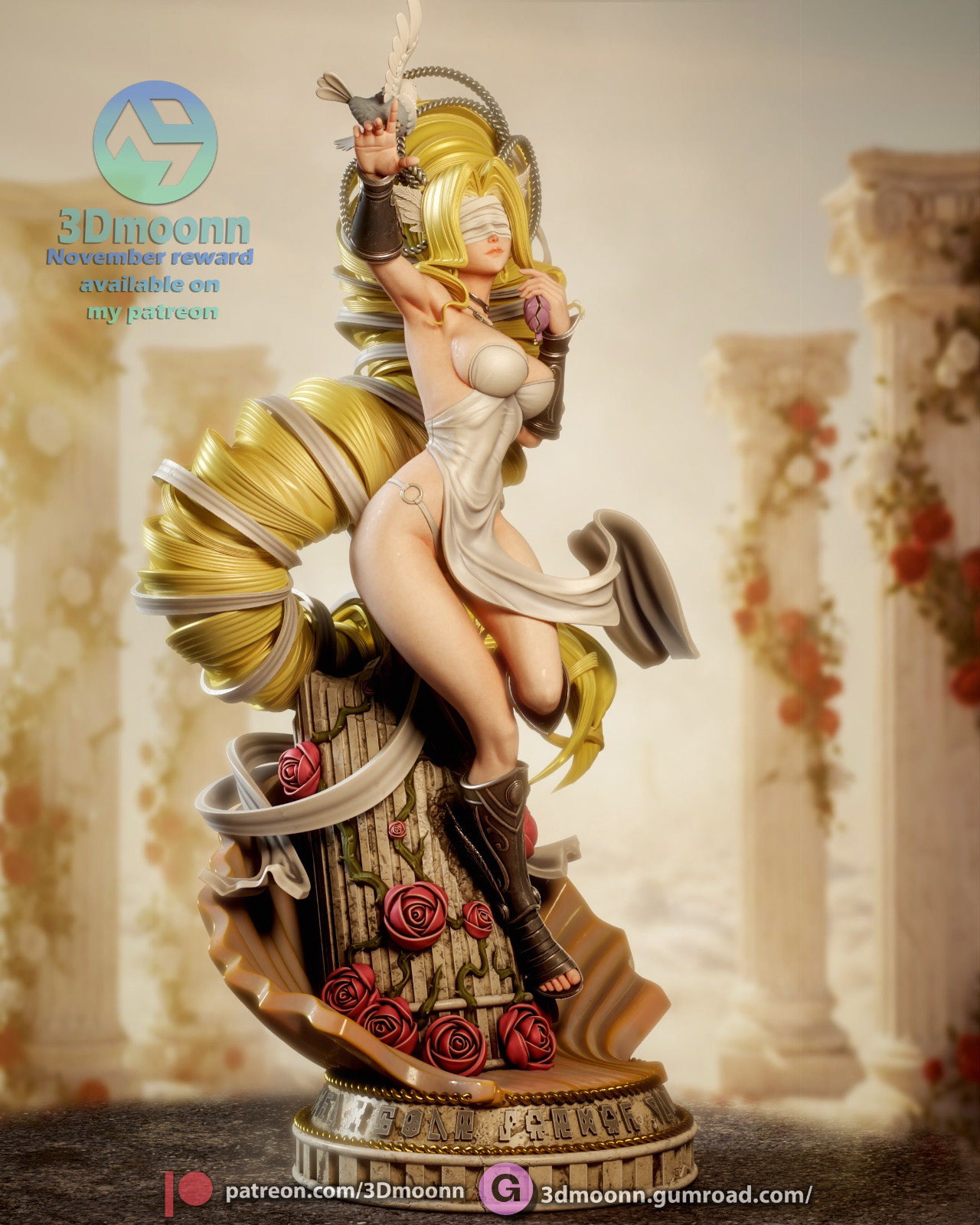 Venusmon, Digimon, Manga, Anime, Statue, 3D Druck, sexy Pin-Up, UNBEMALT