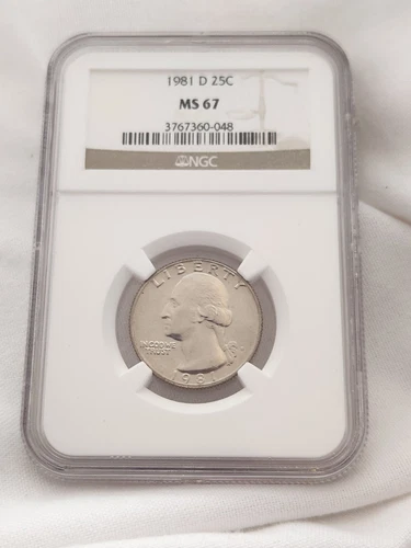 1981 D Washington Quarter NGC MS 67  PCGS