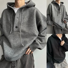 Hooded sweater men's knitted sweater