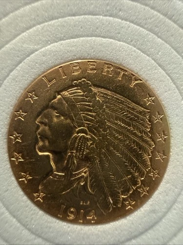 * 1914D * BRILLIANT MS GEM $2.50 GOLD Indian Head Quarter Eagle