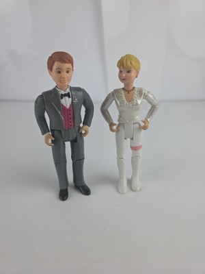 Fisher Price liebevolle Familie Puppenhaus Braut & Bräutigam Puppen Lot Konvolut