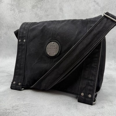 90s DIESEL archive stats shoulder bag black
