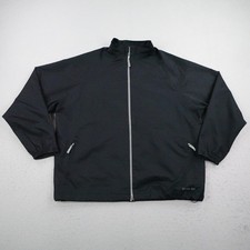 Nike Jacket Mens 2XL Black Storm Fit Packable Golf Windbreaker Coat Performance