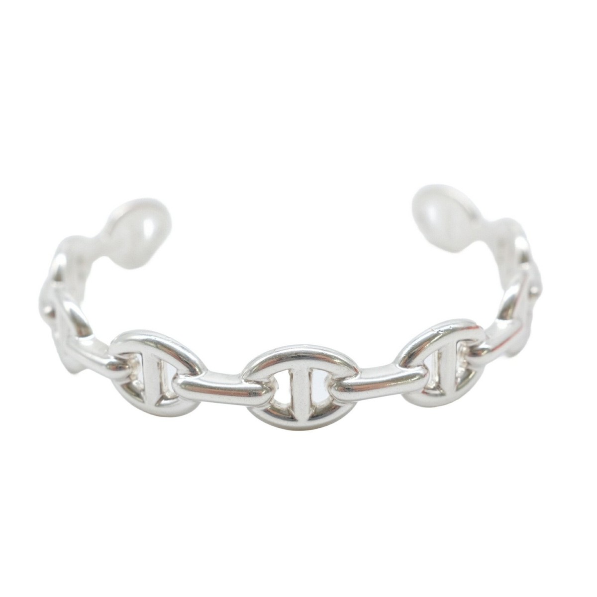 正規品　HERMES ID bracelet p ✖️ SV925 Hermes Chaine d'Ancre PM 14-link bracelet SV925 silver for