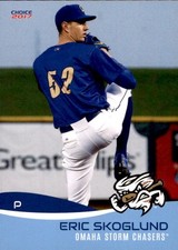 2017 Omaha Storm Chasers Choice #28 Eric Skoglund Sarasota Florida Baseball Card