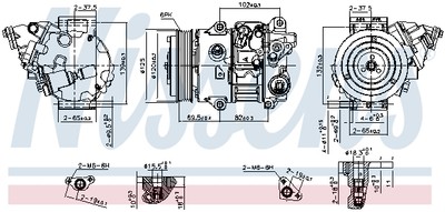 NISSENS 890805 Kompressor, Klimaanlage für LEXUS,TOYOTA