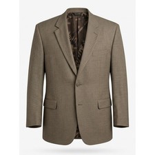 Jos. A. Bank Men's 46R Blazer Brown Micro-Check Wool Sport Coat