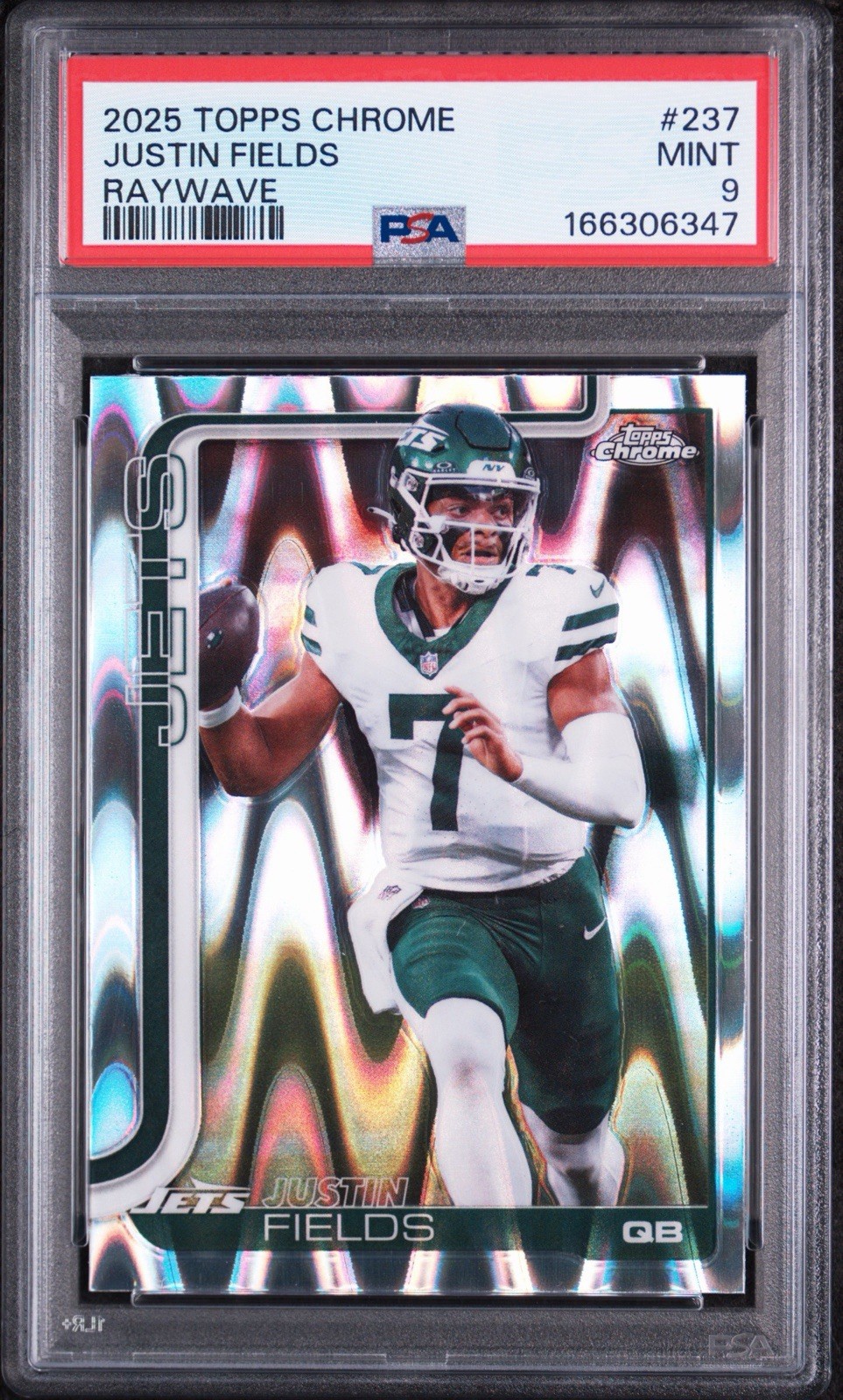 TOPPS CHROME #237 JUSTIN FIELDS RAYWAVE PSA 9