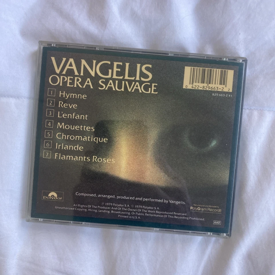 Vangelis – Opera Sauvage CD - Imagem 2 de 3