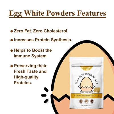Egg White Protein Powder 8 Oz, Pasteurized Dried Egg Whites Protein, Gluten-F...