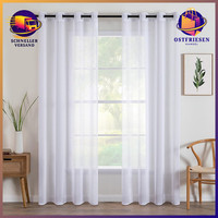 Voile VorhäNge Mit ÖSen Transparent 140X225 Cm 2Er Set Weiß 2 StüCk