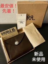 RRL RALPH LAUREN LEATHER CONCHO WALLET MEN COLOR TEA CORE BLACK USED