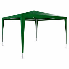 Gazebo 3x3 m da giardino esterno struttura in acciaio telo impermeabile verde