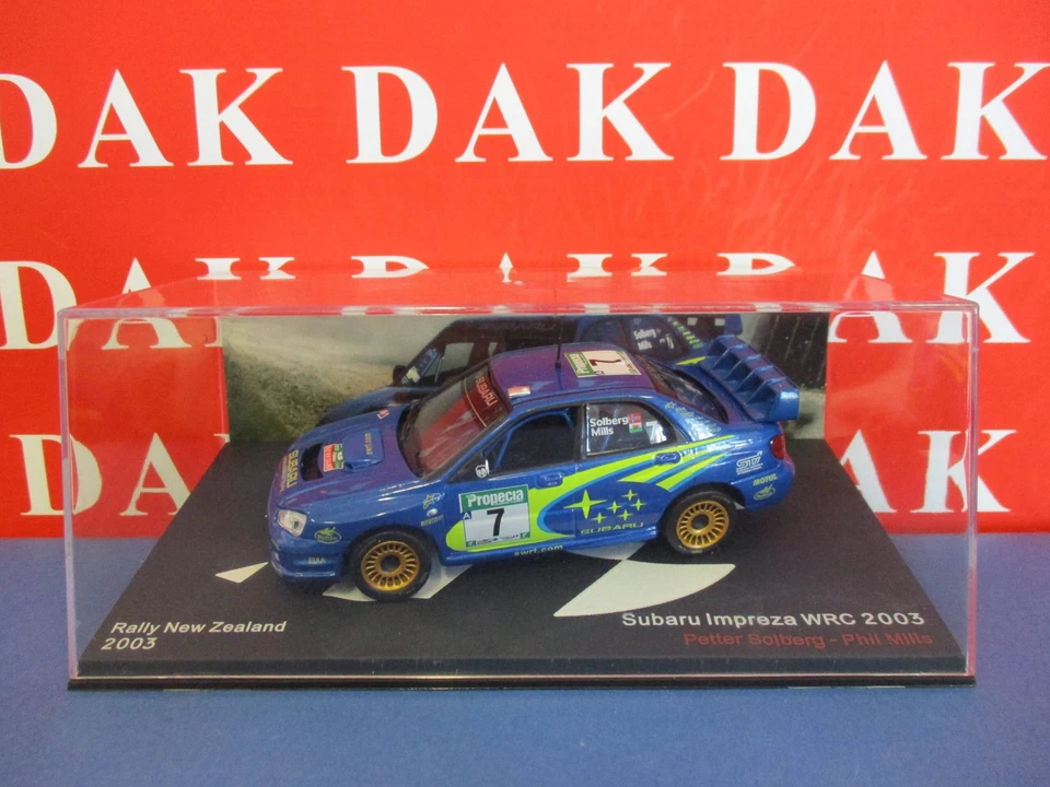 Die cast 1/43 Modellino Auto Subaru Impreza WRC Rally New Zealand 2003 P.Solberg - Immagine 4 di 4