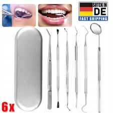 6 Stk Dental Zahnreinigungsset Zahnarzt Schaber Pick Werkzeug Zahnsteinentferner