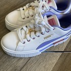 PUMA Lavender Mayze Stacked Platform Leather Shoes Gold Chain Tiger Wm's 5.5 — photo 3