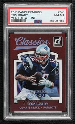 2015 Panini Donruss Classics Stat Line Years 10/15 Tom Brady #249 0kb0