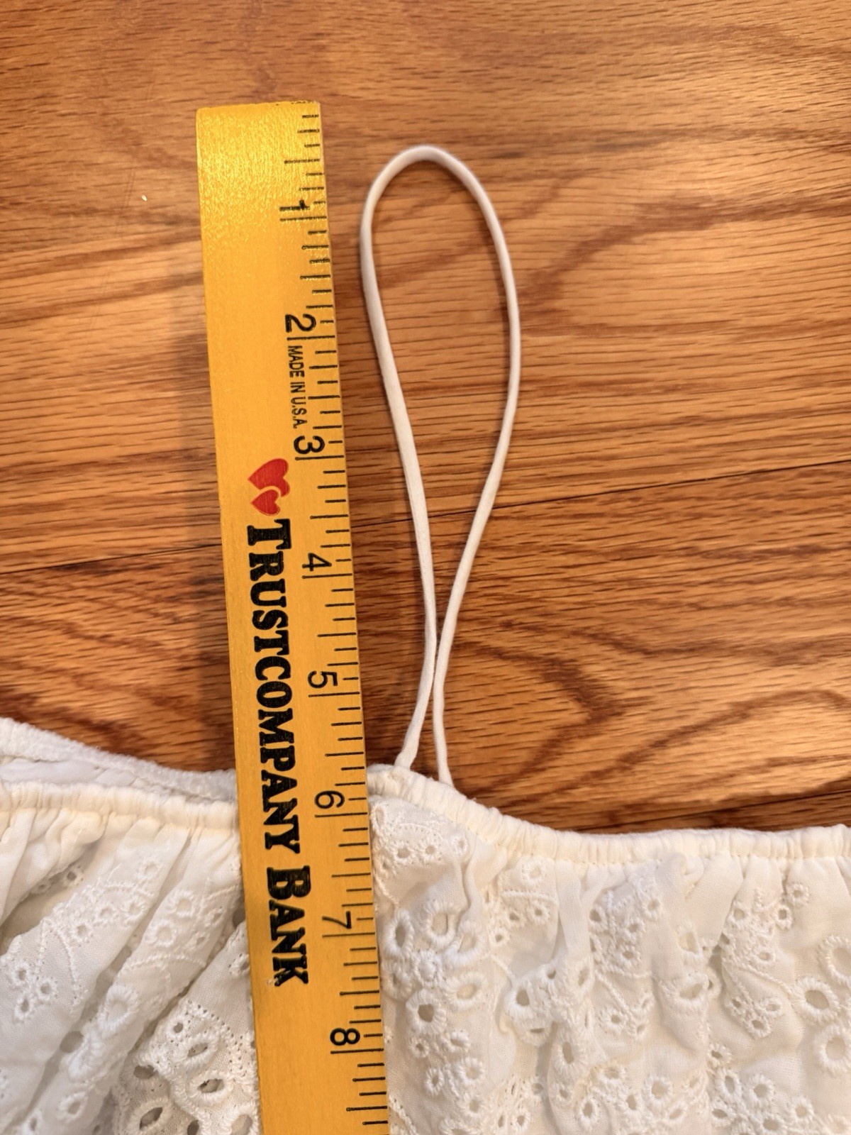 Zara White Off Shoulder Ruffle Eyelet Embroidered Neckline Bodysuit Top NEW Sz M thumbnail 5