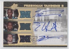 2007 SPx Freshman Tandems 3 Jerseys 2/10 Lorenzo Booker Tony Hunt Auto t8i