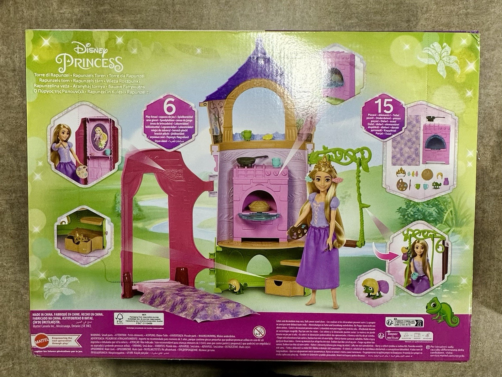 Mattel Disney Princess Rapunzel Tower Doll Playset with Doll & Accessories