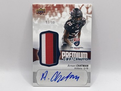 2018 Upper Deck USA Premium Swatch Auto FS1 Armani Chatman /99