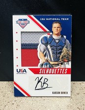 💥#’D 1/15💥2020 Stars and Stripes 15U Team Silhouettes Karson Bowen Auto Patch