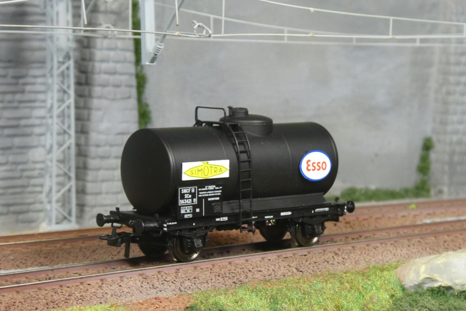 Wagon citerne SNCF SIMOTRA ESSO REE WB873 train miniature HO marchandises