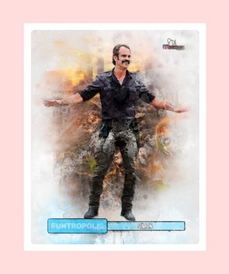 Simon TWD Steven Ogg ''Funtropolis'' 8x10 Art Photo Print John Rudolph Signed