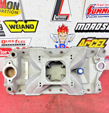 Sbc Chevy V-8 Edelbrock Victor Intake 2970 Chevrolet Single Plane 4150 Flange