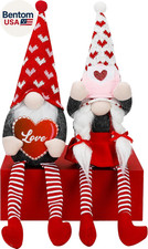 Valentine Day Decorations, 2 Pack Plush Valentine Gnomes Holding Love Sign, Hand