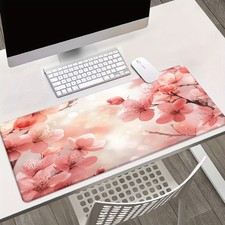 40 90cm XXL Cherry Blossom Desk Pad - Non-Slip Rubber Base Gaming  Office Mouse