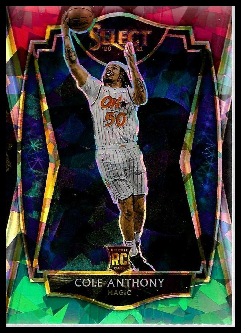 2020-21 Select Premier Cole Anthony Red White Green Cracked Ice Prizm #177 MAGIC