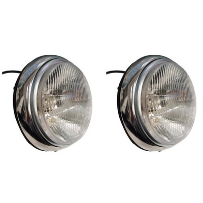 2 Pcs Headlight Light Fits Mini Austin MG Morris Ford Bedford Jaguar Land Rover