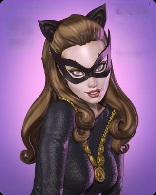 Catwoman Classic DC Comics | Garage Kit DIY Figur Statue BEMALT 3D Modell