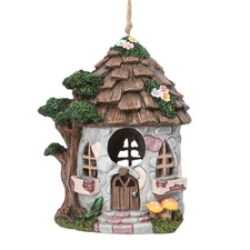 Resin Bird House for Outside, Birdhouses for Outdoors Wild Bird Nesting, Deco...