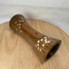 Mangobeat Acoustic Speaker Amplifier Phone Handmade Natural Wood 10” Handcarved