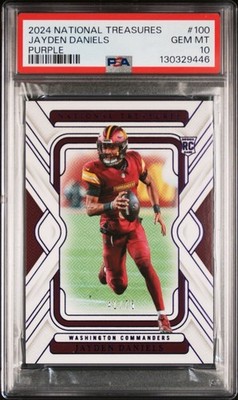 2024 Panini National Treasures - Jayden Daniels #100 Purple /75 (RC)