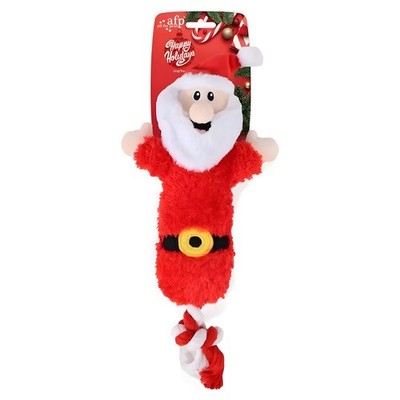 AFP Hundespielzeug Merry Tug & Fetch Weihnachtsmann für Hunde 37cm